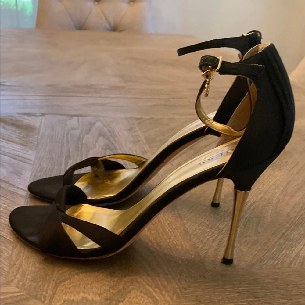 Guess Black and Gold Stiletto Heels - Picture 4 of 10